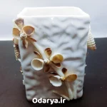 گلدان دریایی تزئین شده با صدف