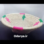 سبد حصیری شیک رنگی